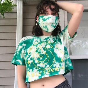 Cropped Slytherin tee with mask